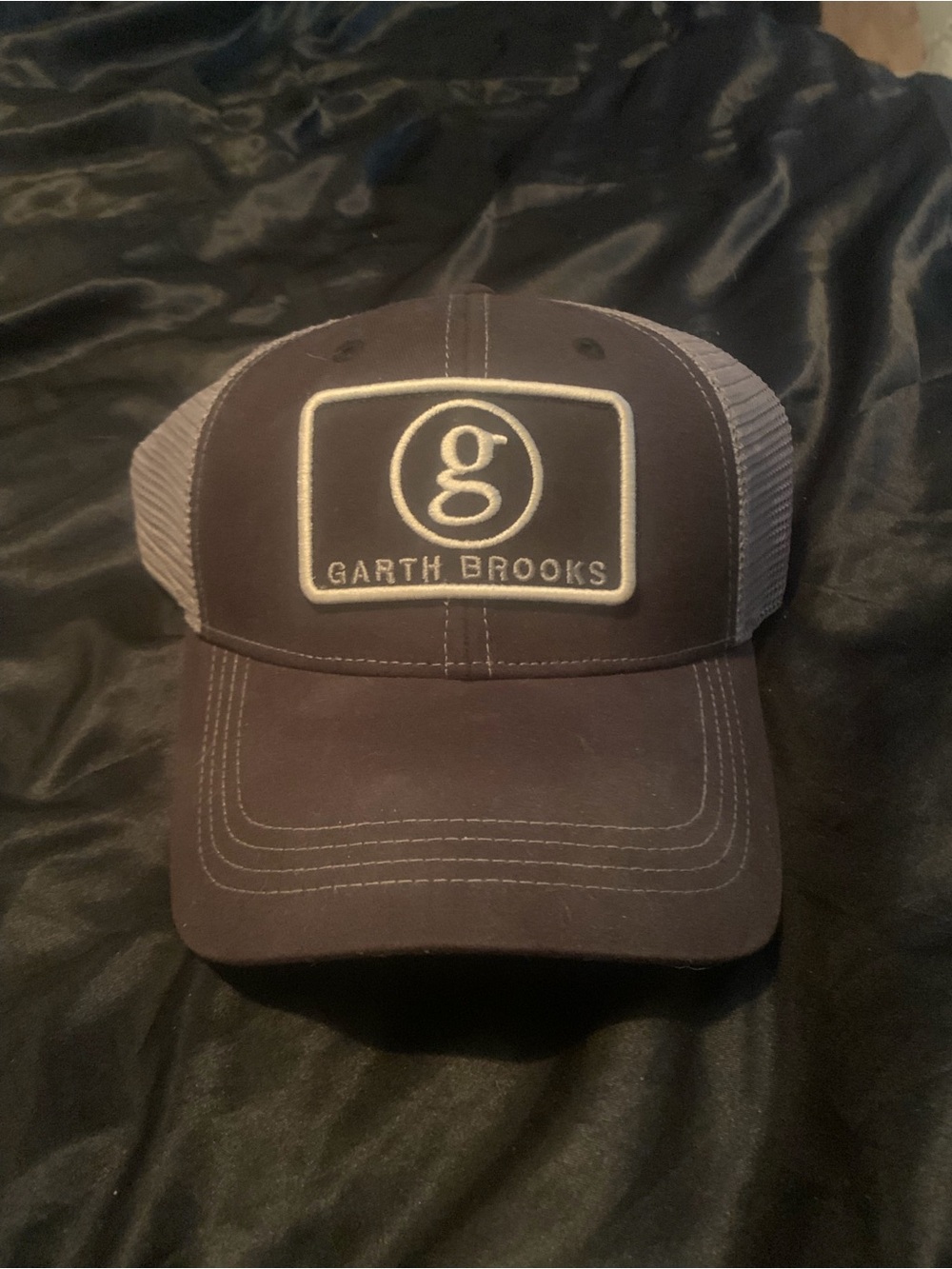 Garth Brooks Brown Trucker Hat with Logo Patch